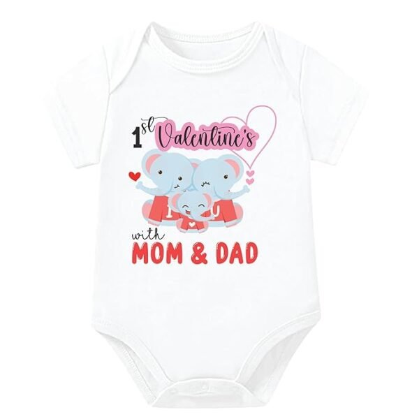 Lillypupp My First Valentines Day Dress Romper For Baby Boy Girl |Daddys Mommys Little Valentine Baby Romper Clothes Outfit Bodysuit For New Born.